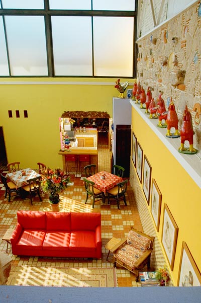 Central Room of Casa de las Flores Bed and Breakfast Hotel in Tlaquepaque, Jalisco, Mexico, near Guadalajara