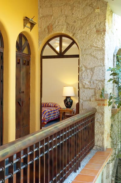 Entryway at Guadalajara Hotel Casa de las Flores Bed and Breakfast in Tlaquepaque, Jalisco, Mexico, the folk art capital of Mexico